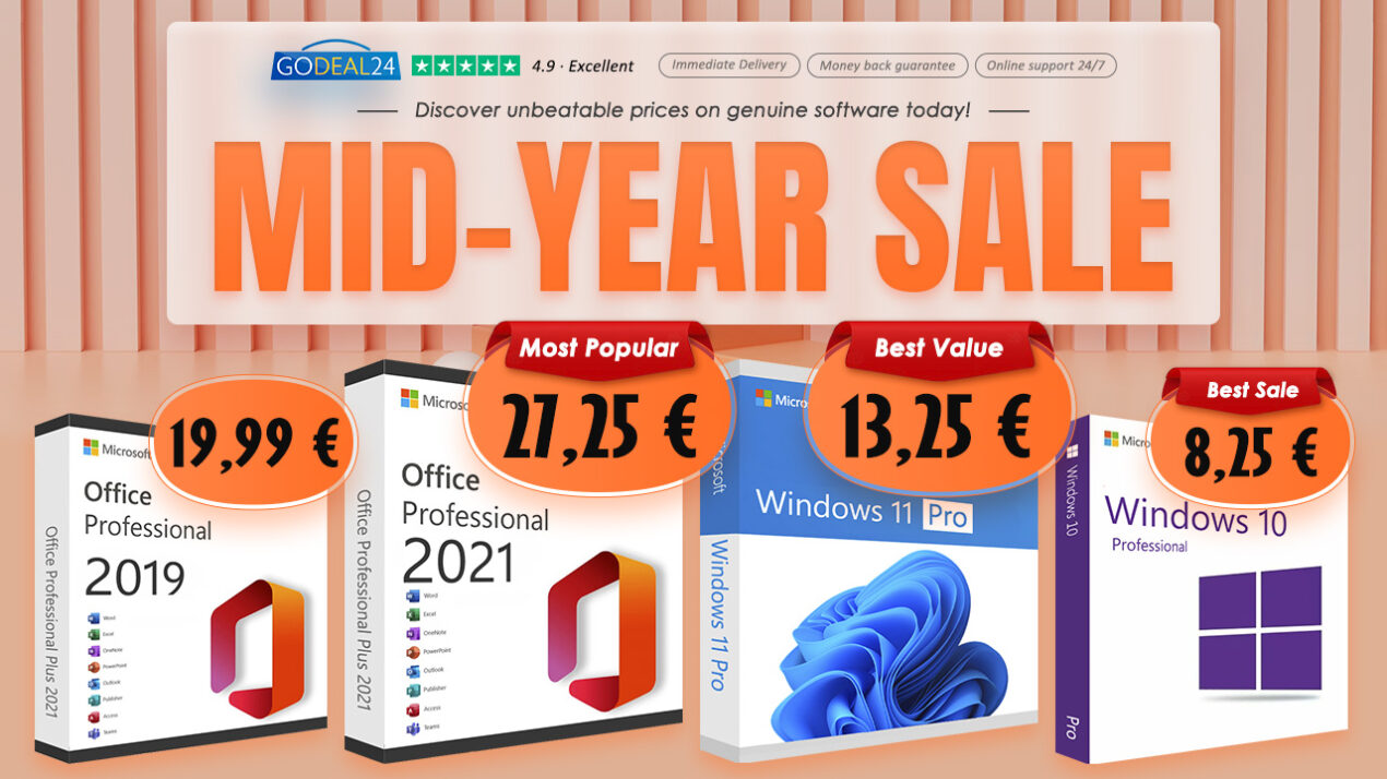 La vendita di metà anno di Godeal24 porta nuovi sconti su un sacco di licenze software