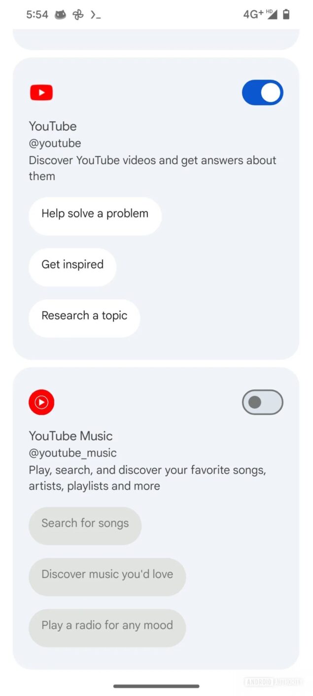 Google Gemini estensione YouTube Music 1