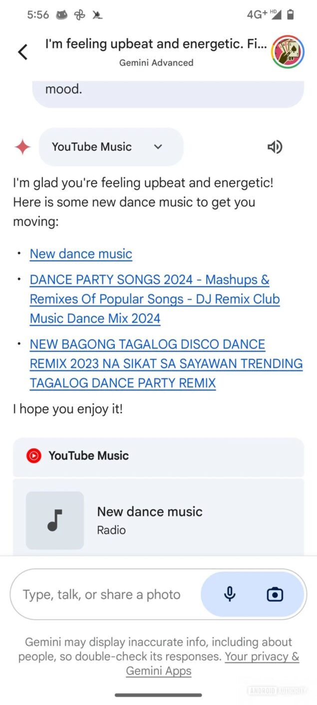 Google Gemini estensione YouTube Music 3