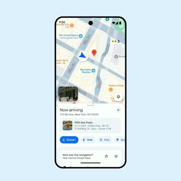 Google Maps nuova barra inferiore 2