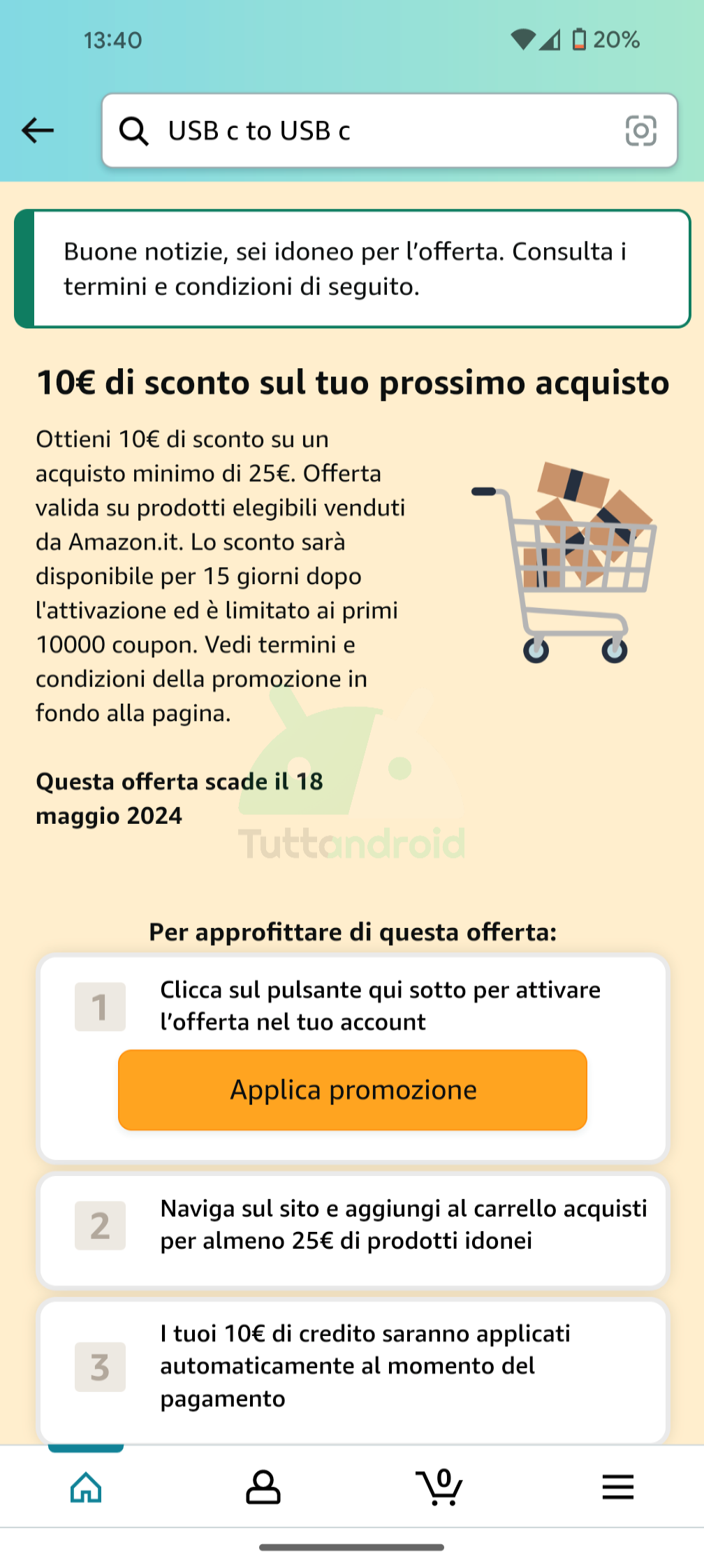 buono sconto 10 euro Amazon