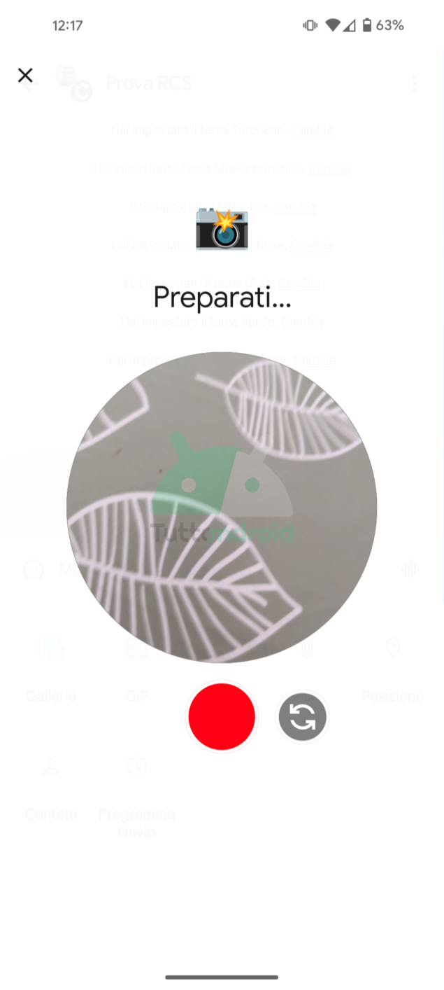 Selfie GIF su Google Messaggi