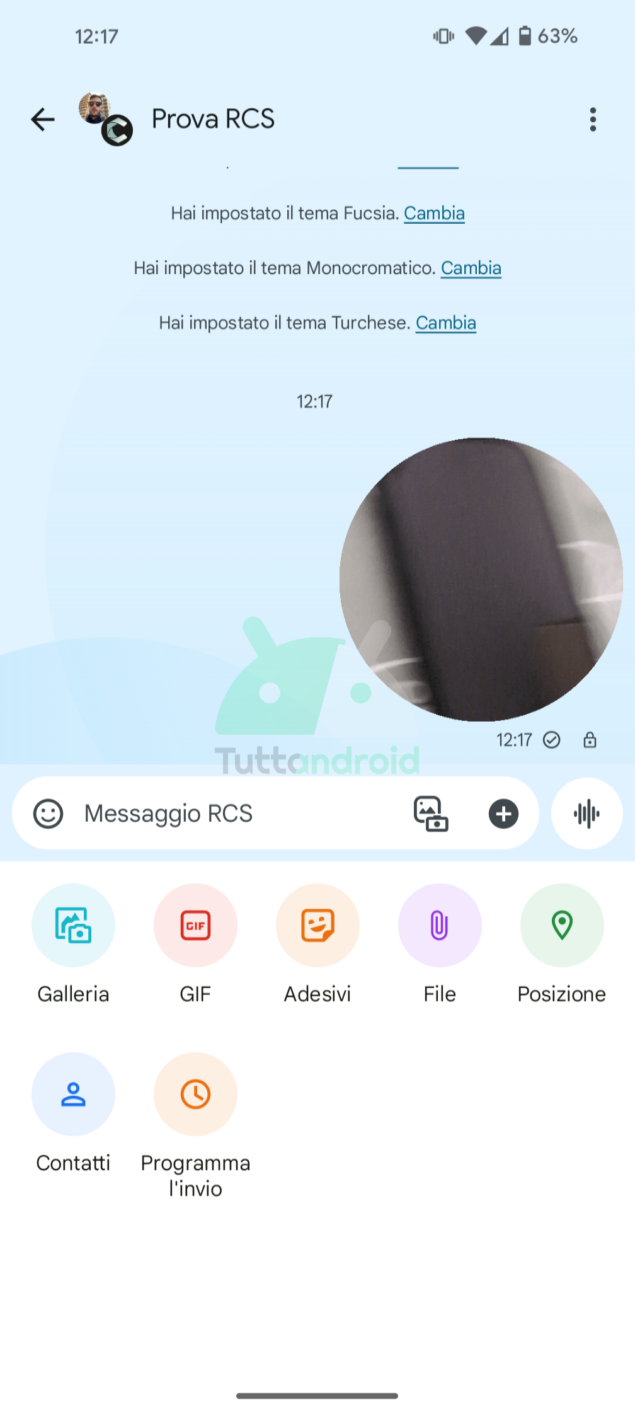 Selfie GIF su Google Messaggi