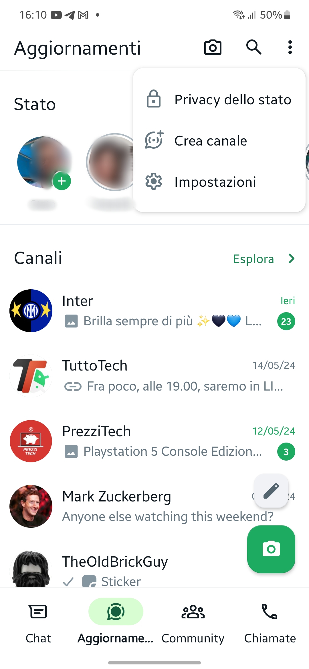 WhatsApp beta nuova interfaccia aggiornamenti