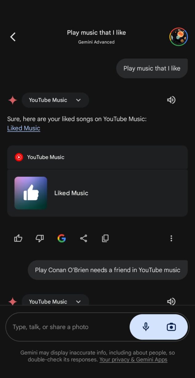 Google Gemini estensione YouTube Music