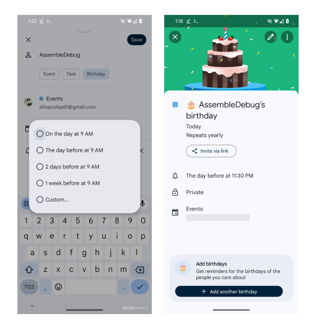 una nuova funzionalità permetterebbe di inserire su Google Calendar i compleanni in modo facile e veloce