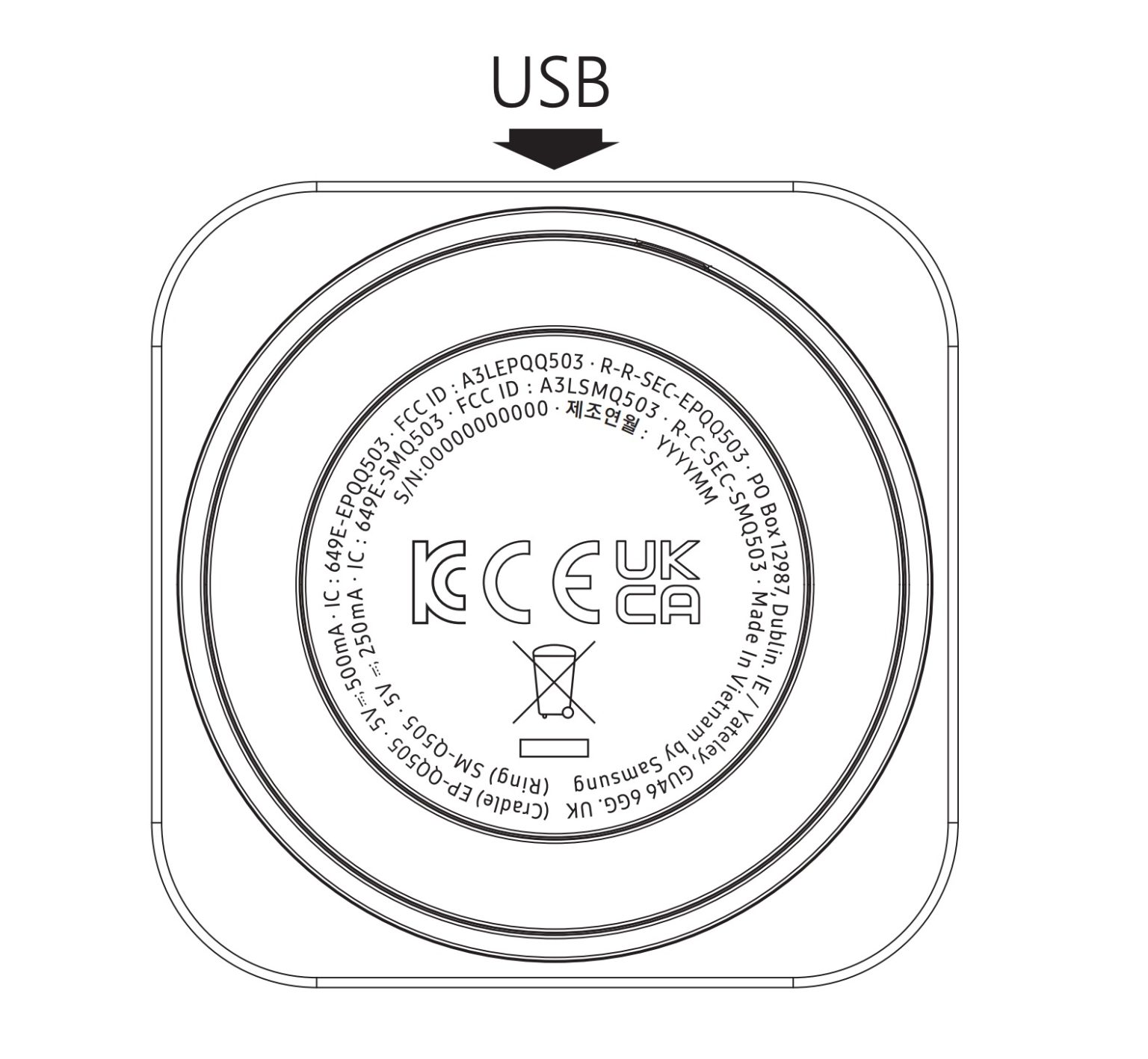 caricatore usb del nuovo Samsung Galaxy Ring