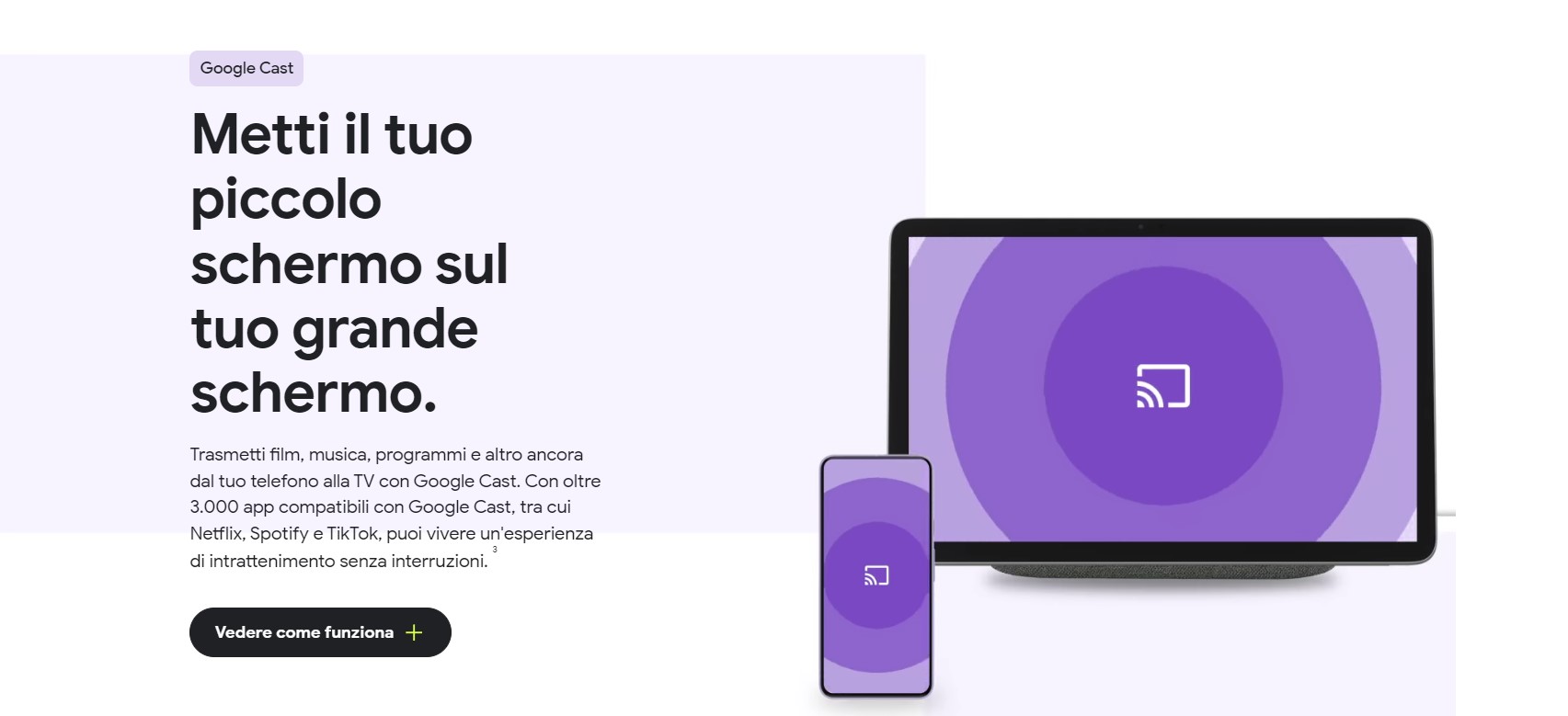 Google Cast (vecchio Chromecast built-in)