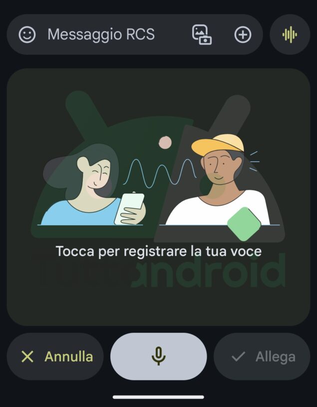 Google Messaggi registratore