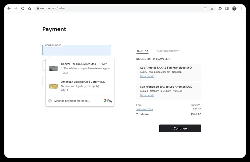 Google Pay vantaggi carte