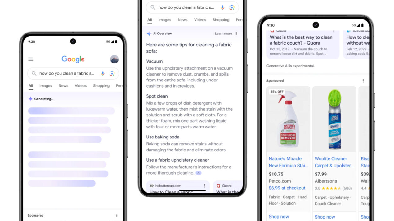 Google rivoluziona i risultati di ricerca con l'AI ed integra anche gli annunci