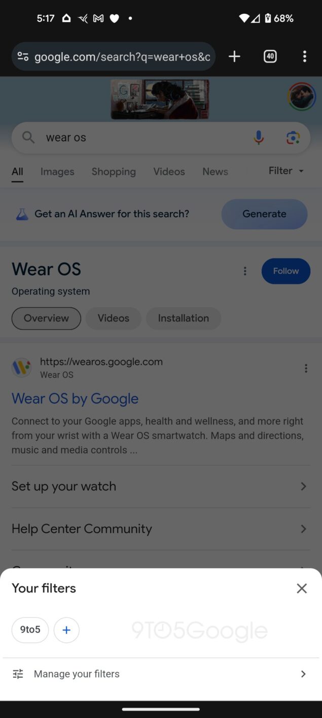 filtri personalizzati Ricerca Google
