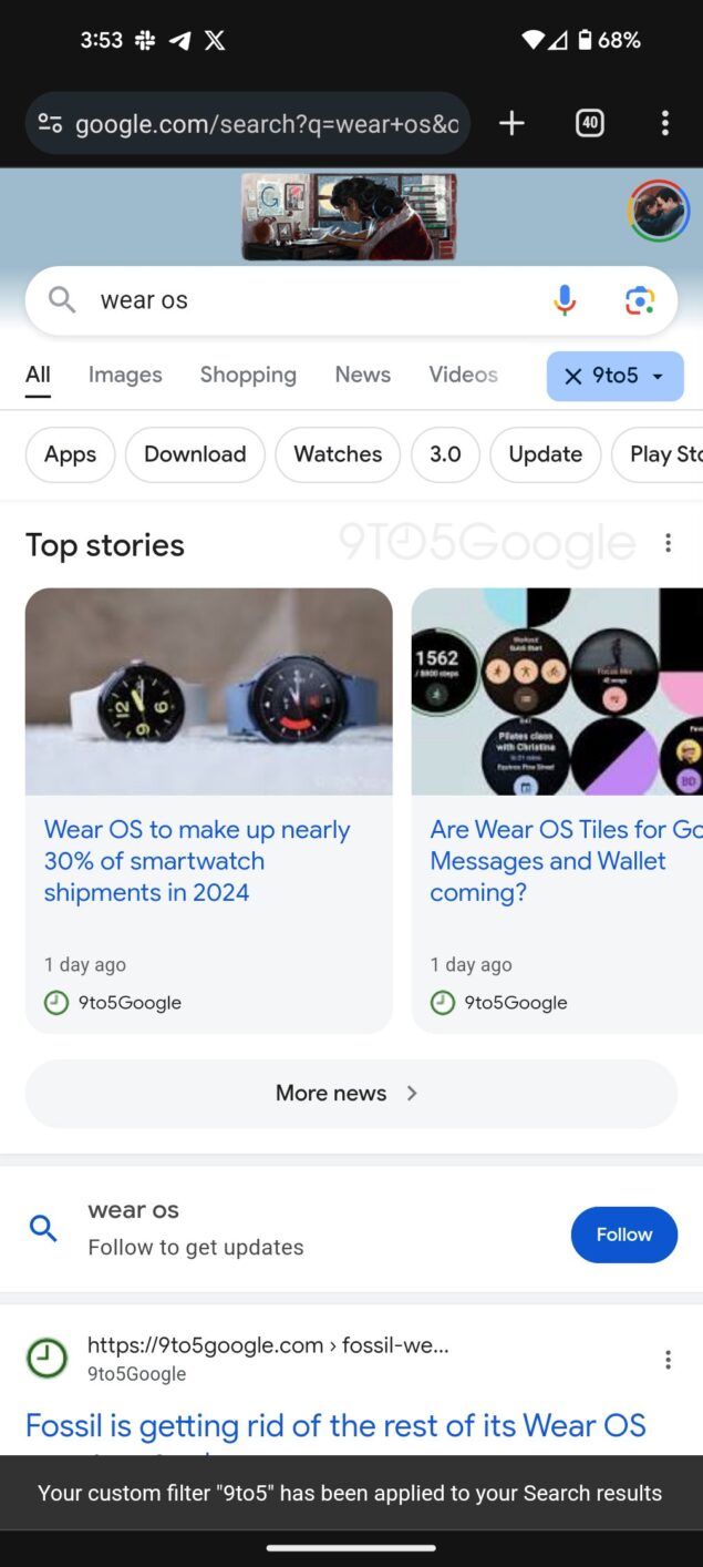 filtri personalizzati Ricerca Google