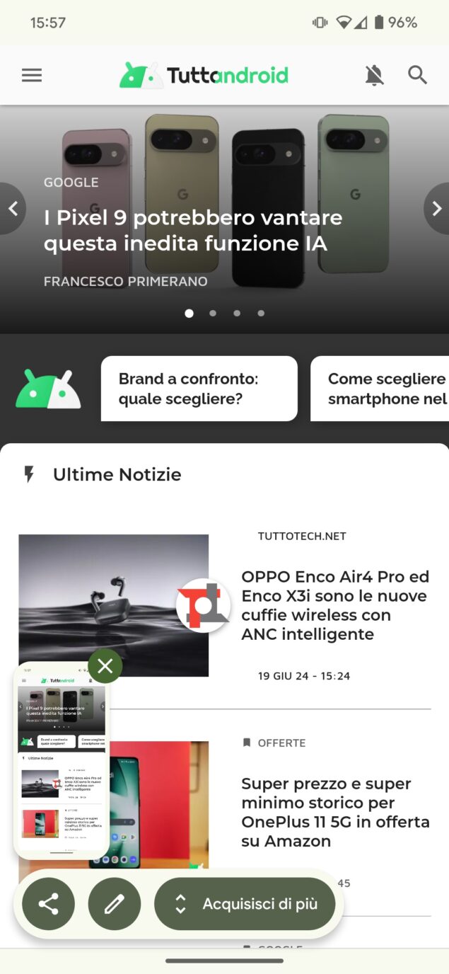 Android 15 beta 3 anteprima screenshot 1