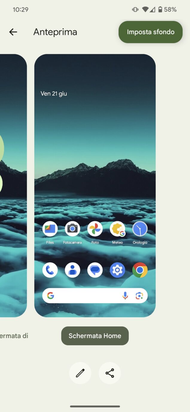 Android 15 beta 3 nuovo selettore sfondi