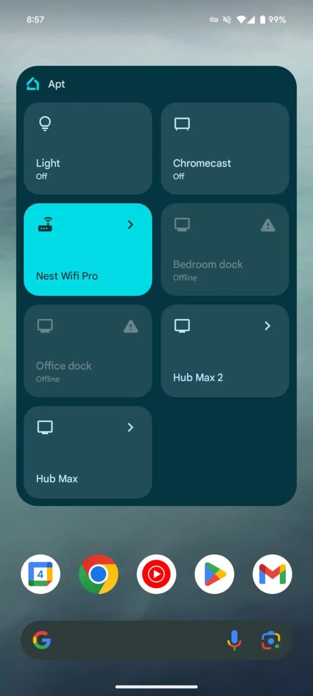 Google Home widget
