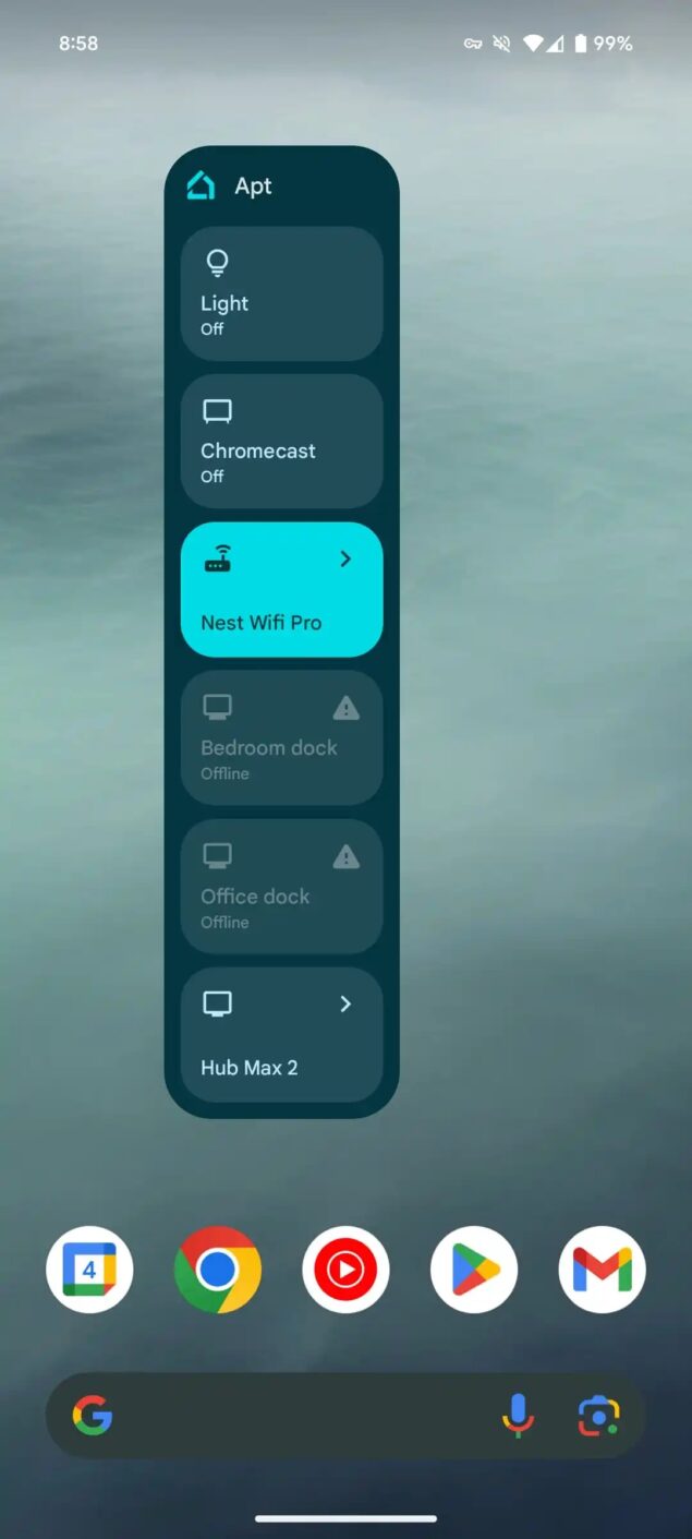 Google Home widget