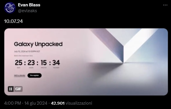 Samsung Galaxy unpacked 10 luglio leak