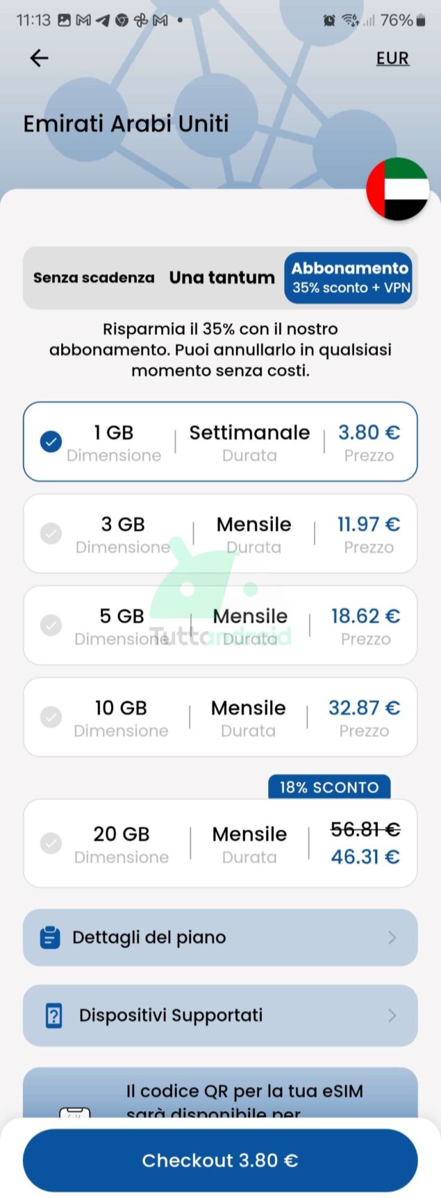 eSIM internazionali Ops! Mobile