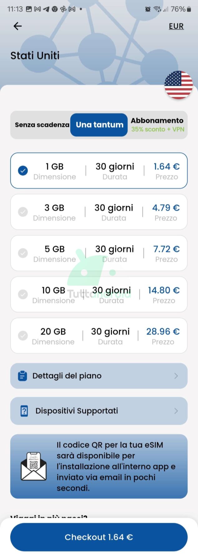 eSIM internazionali Ops! Mobile