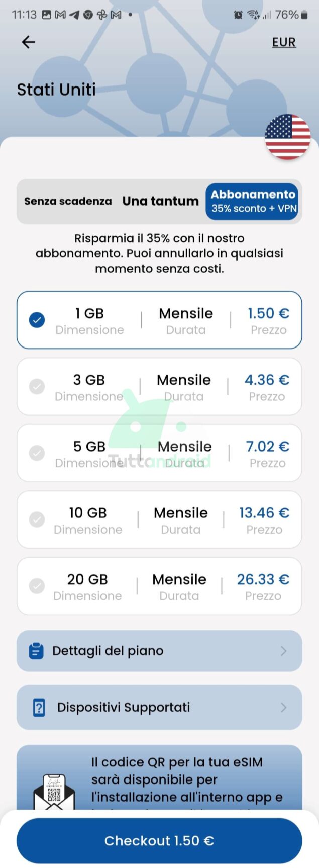 eSIM internazionali Ops! Mobile