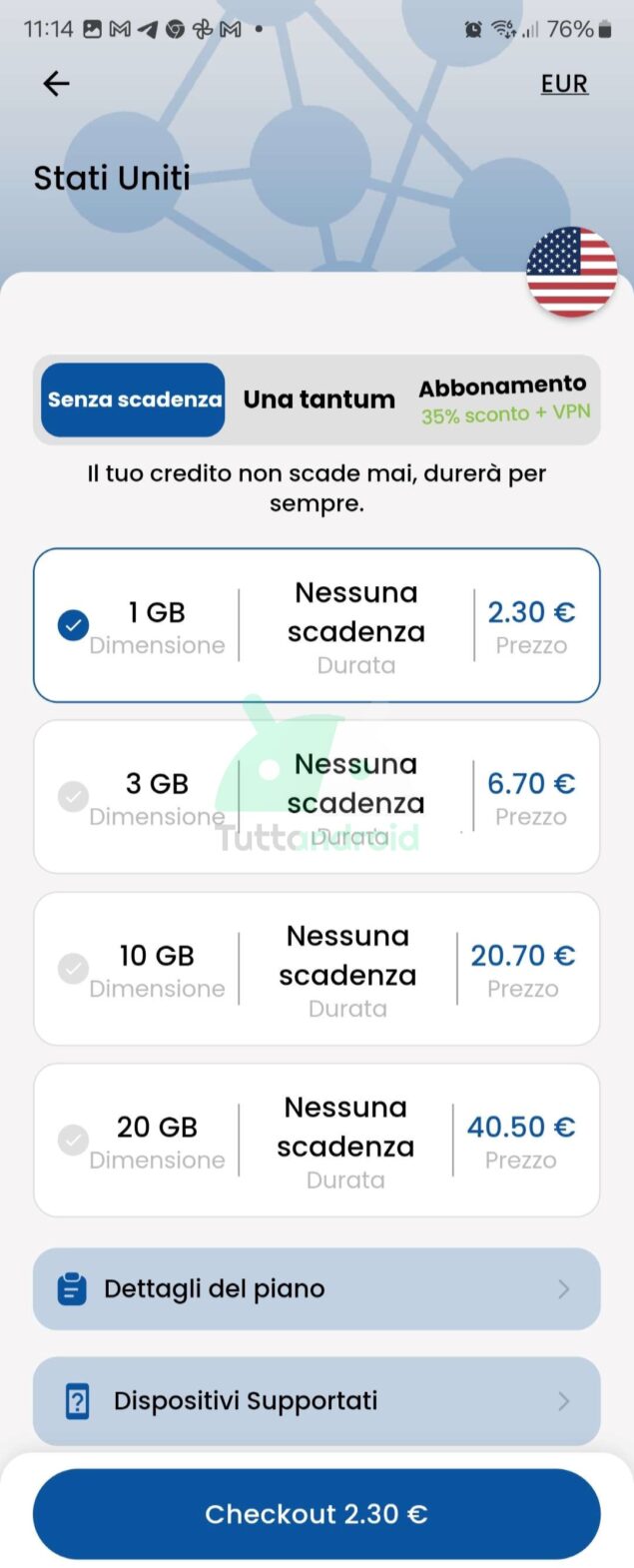 eSIM internazionali Ops! Mobile