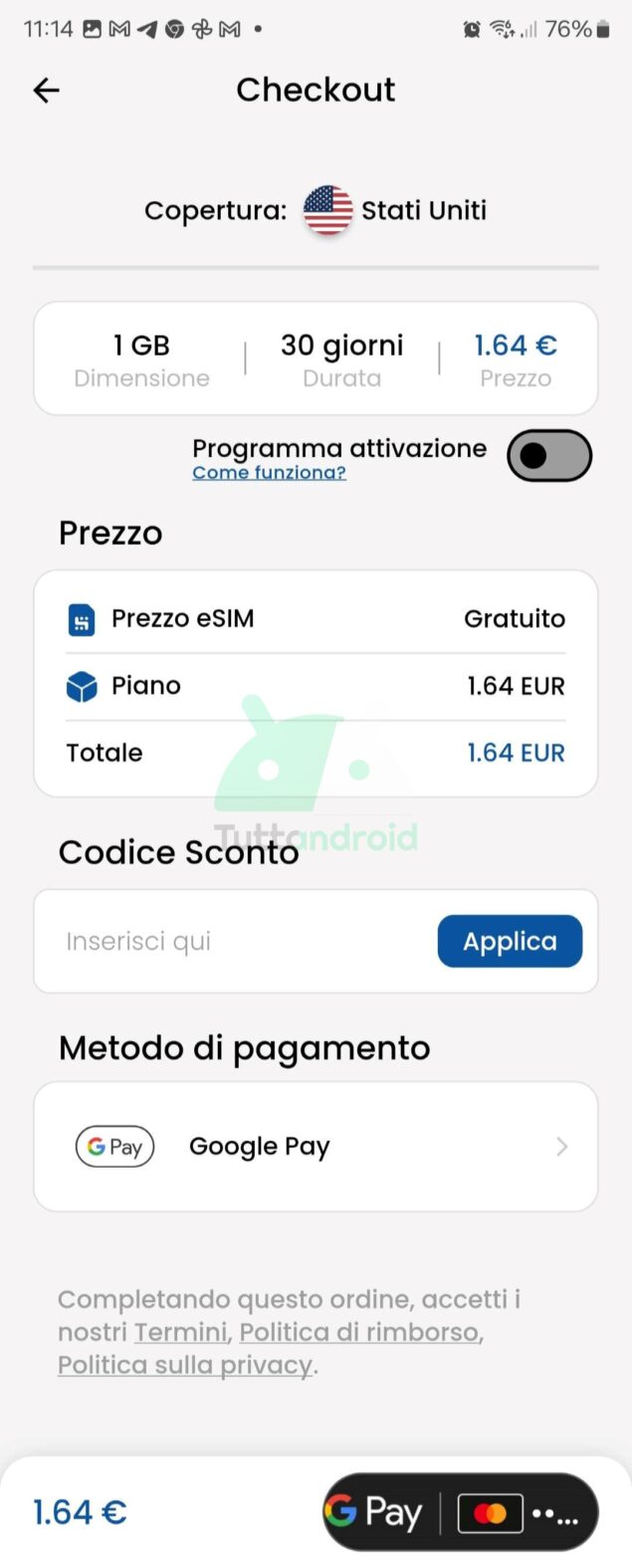 eSIM internazionali Ops! Mobile