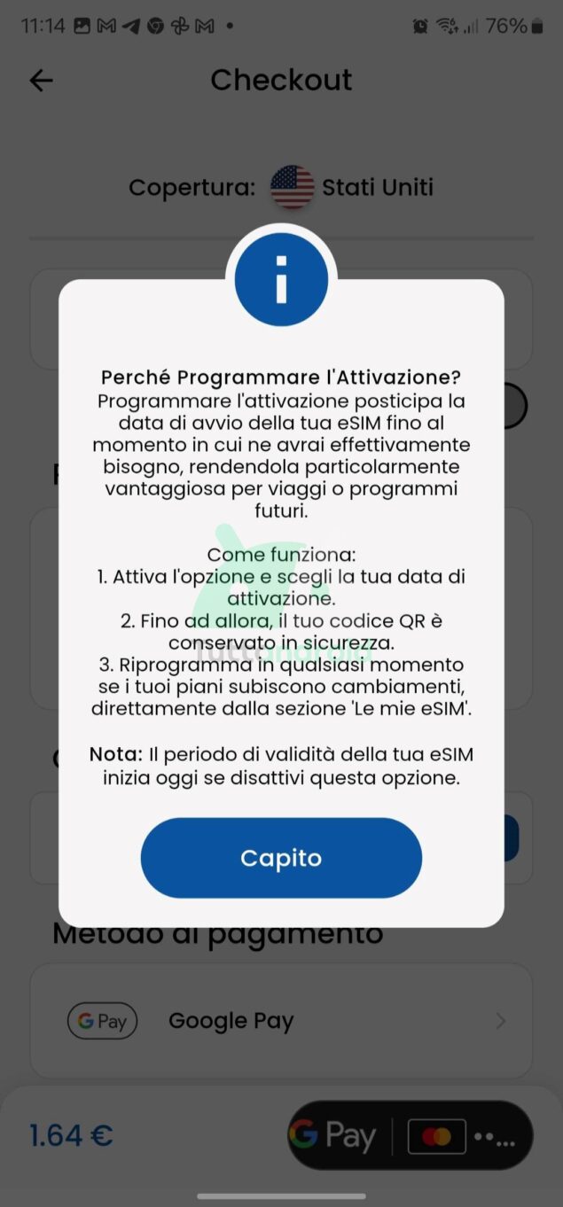 eSIM internazionali Ops! Mobile