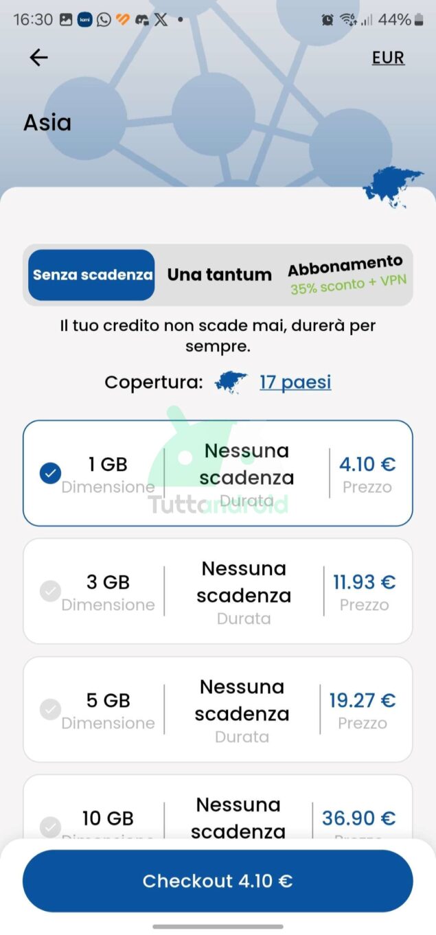 eSIM internazionali Ops! Mobile