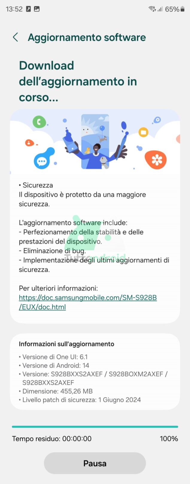 Samsung Galaxy S24 Ultra aggiornamento patch di giugno 2024
