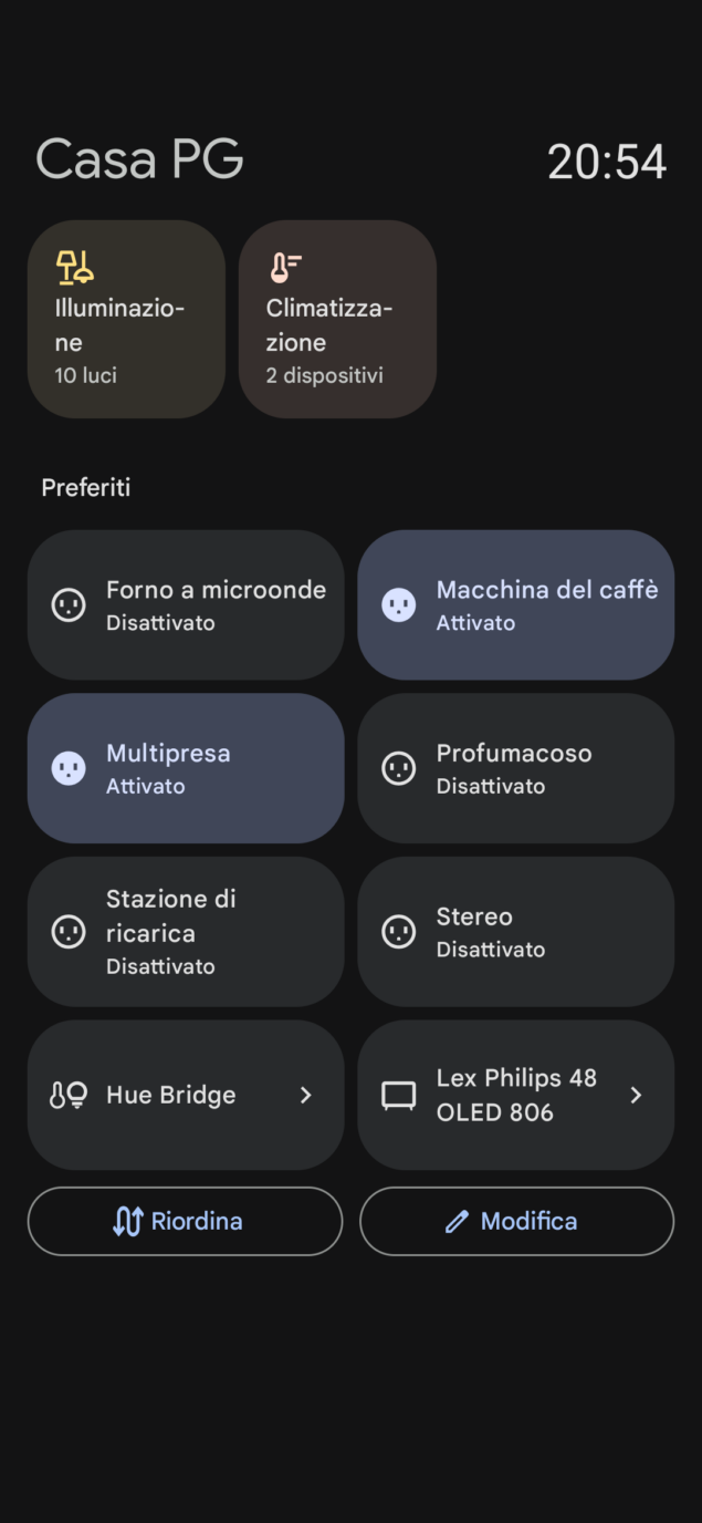 nuovo screensaver Controllo della casa su Android 15