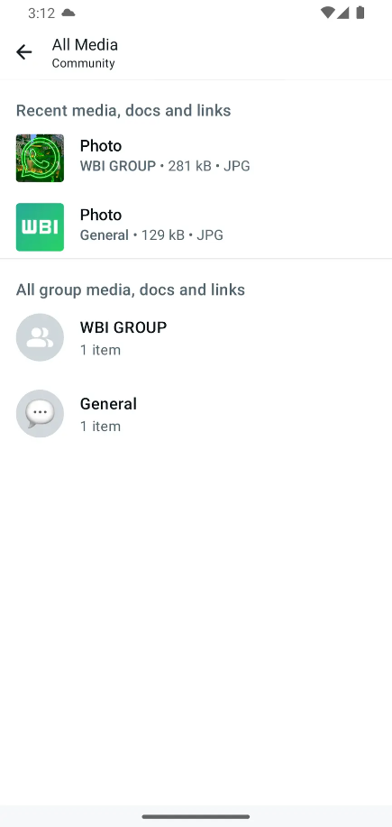 Condivisione media whatsapp