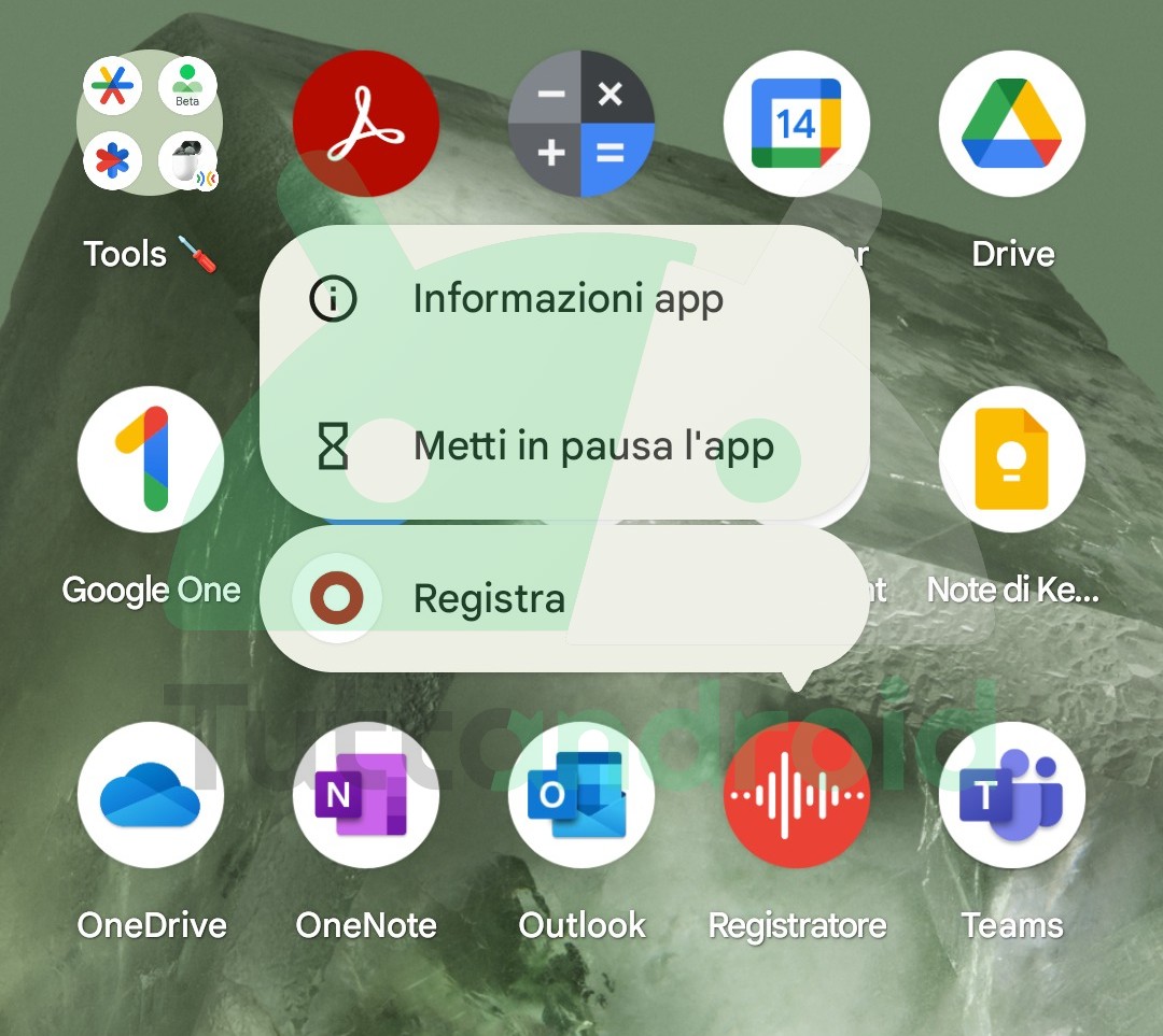 Google Recorder scorciatoia