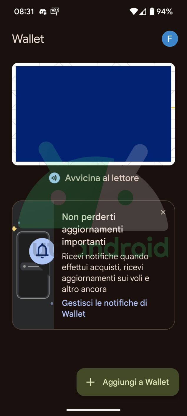 Google Wallet notifiche