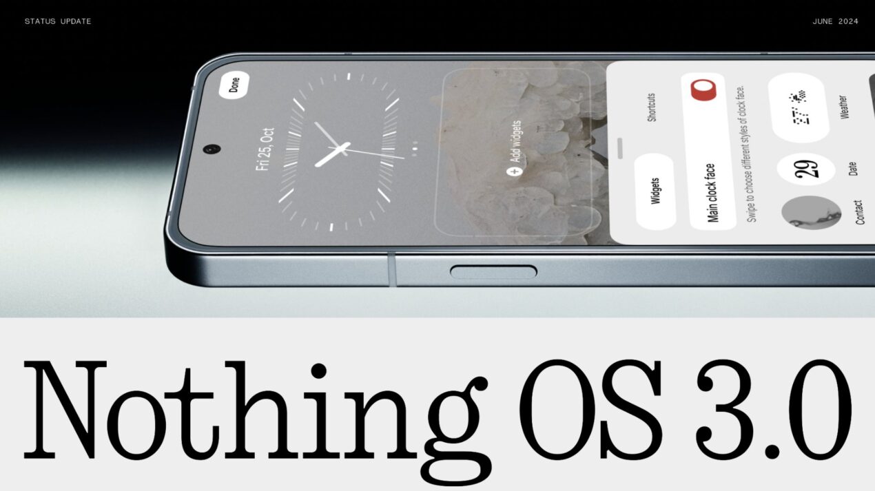 Nothing OS 3.0: nuove schermate di blocco e animazioni interattive