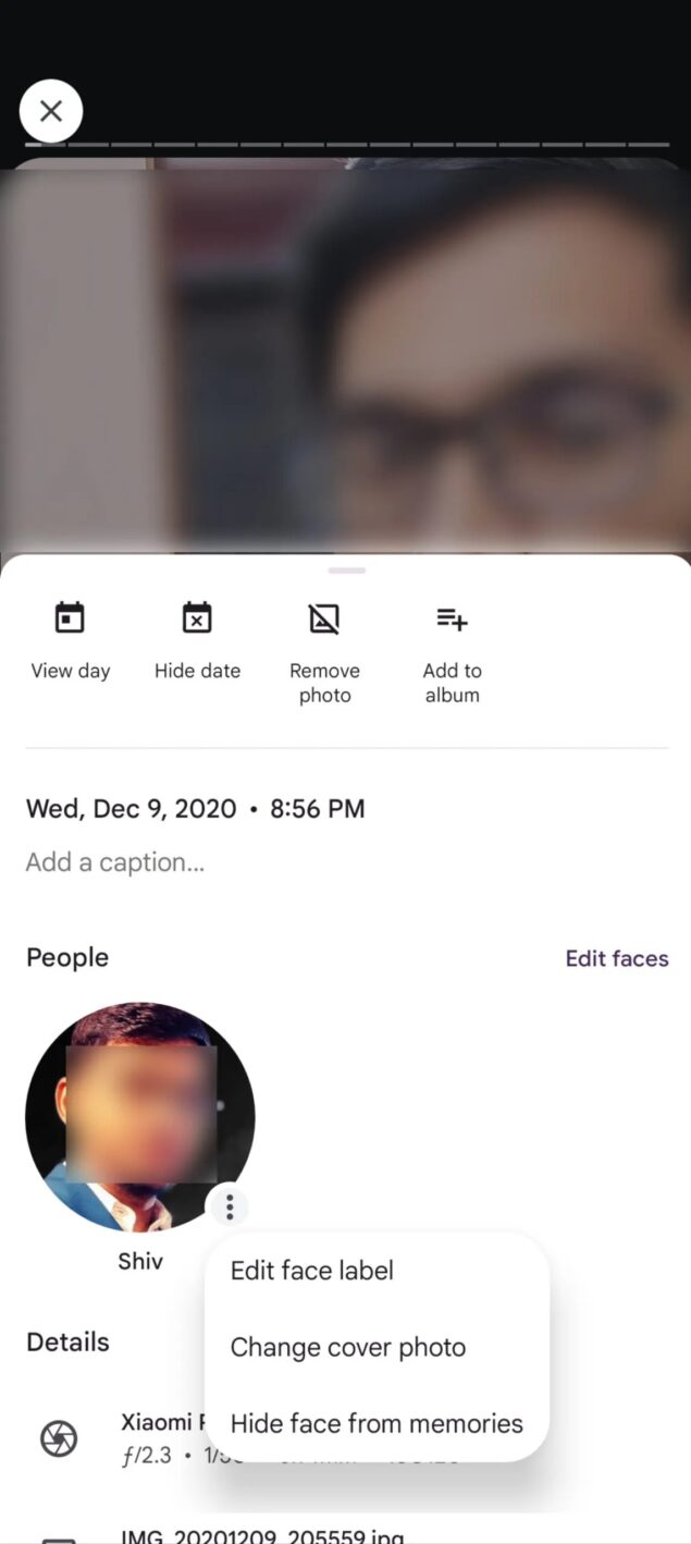 Google Foto nascondere volti 1