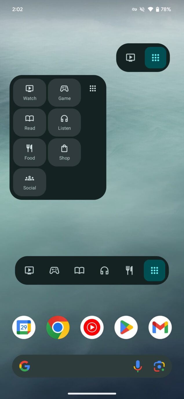 widget Raccolte Google Play Store