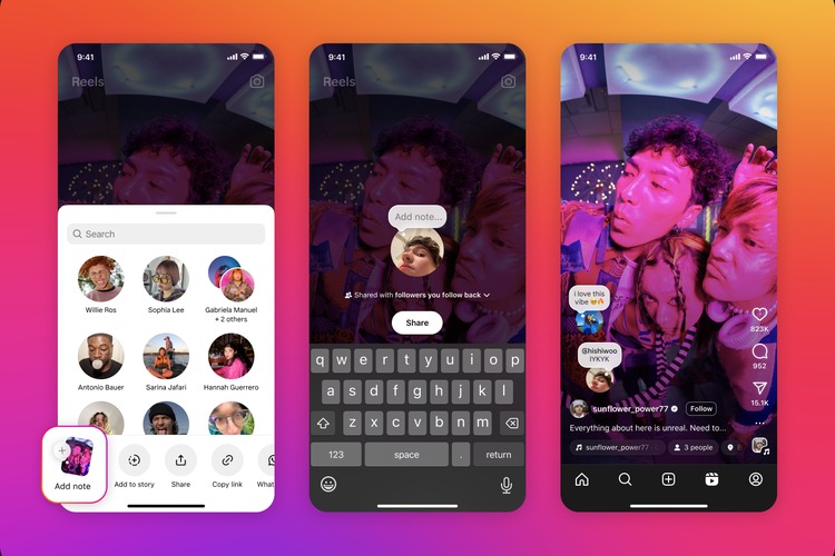 Instagram introduce la possibilità di aggiungere le Note alle storie e ai post