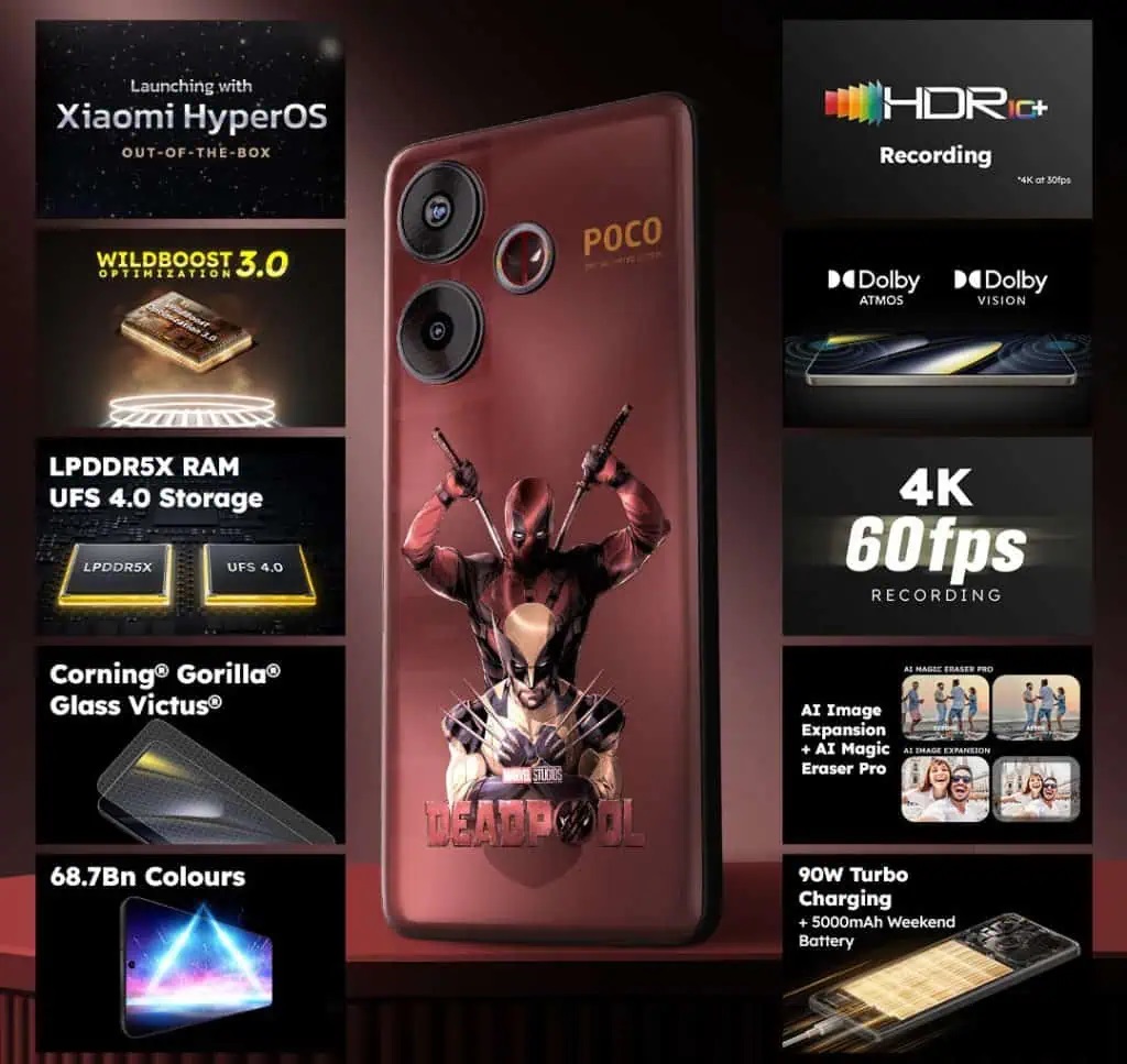 POCO F6 Deadpool Limited Edition c
