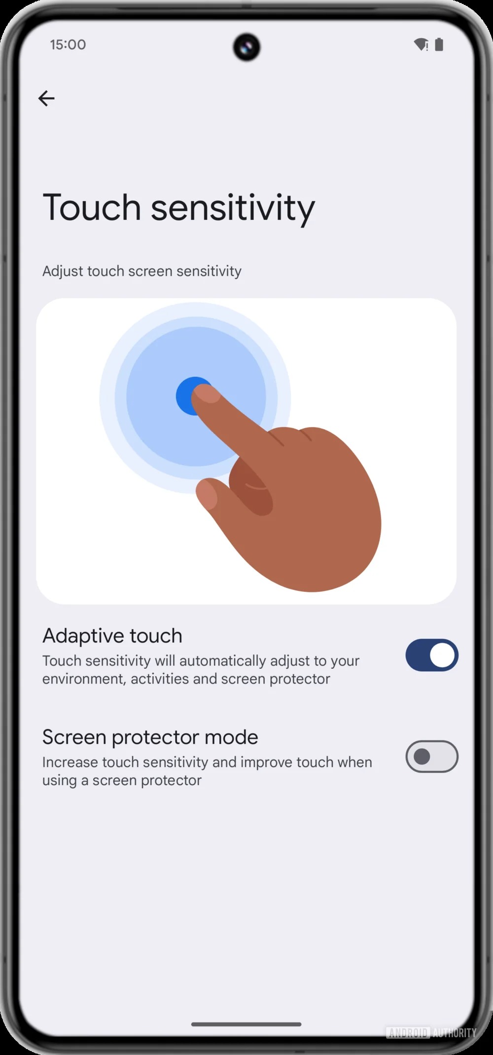Android 15 Adaptive Touch
