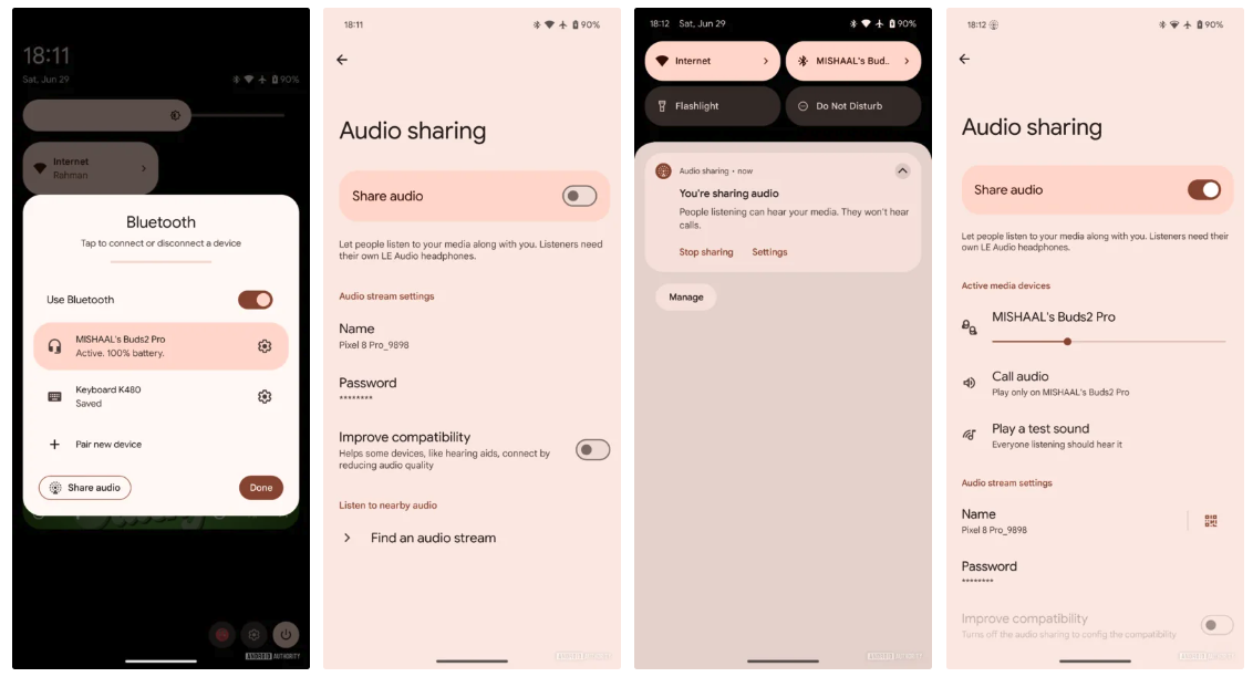 Audio Sharing Android 15