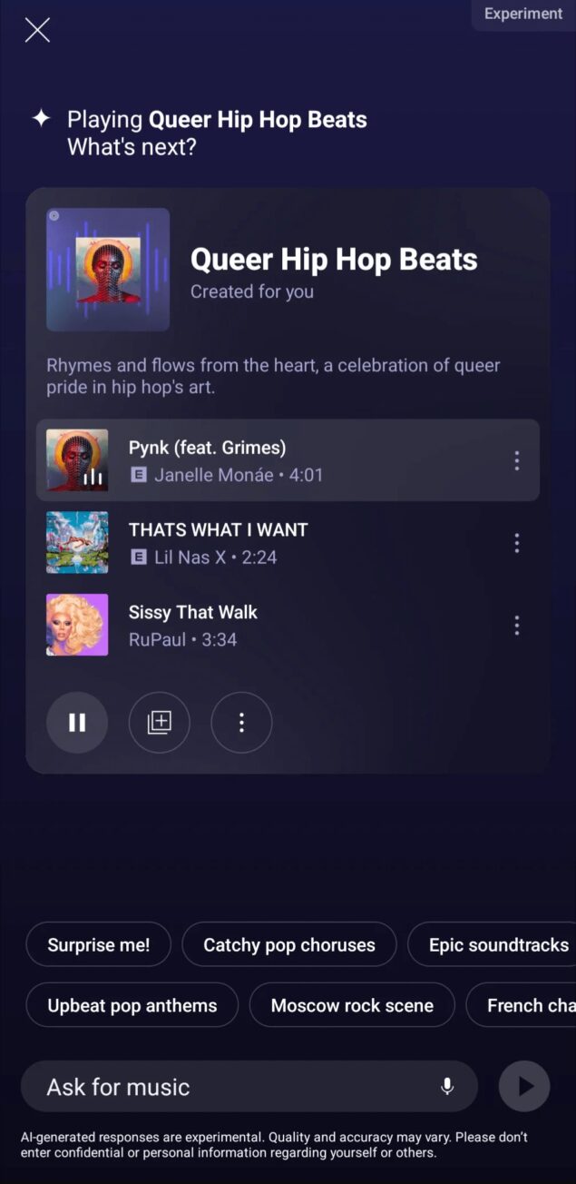 Google YouTube Music radio IA