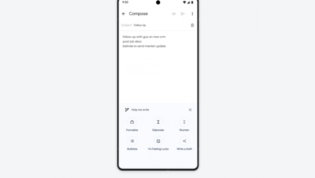 Aiutami a scrivere Google Gmail Gemini