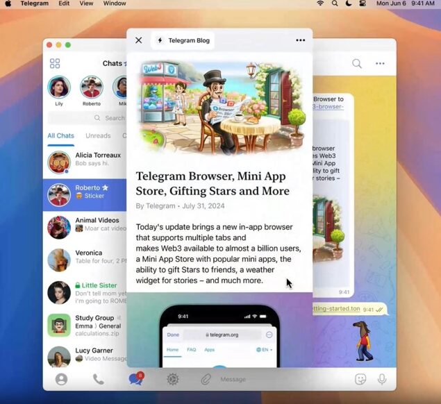 Browser Telegram macOS