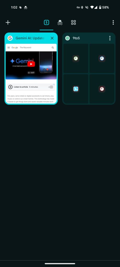 Gruppi schede da Dekstop ad Android