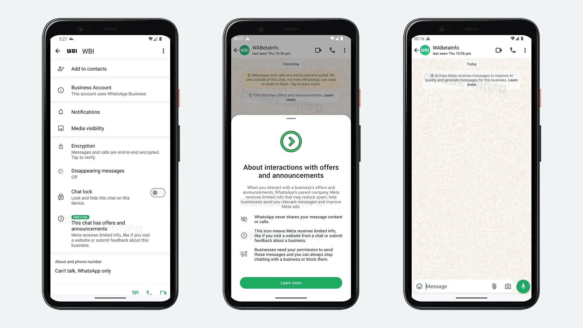 WhatsApp beta android trasparenza dati tra aziende e meta