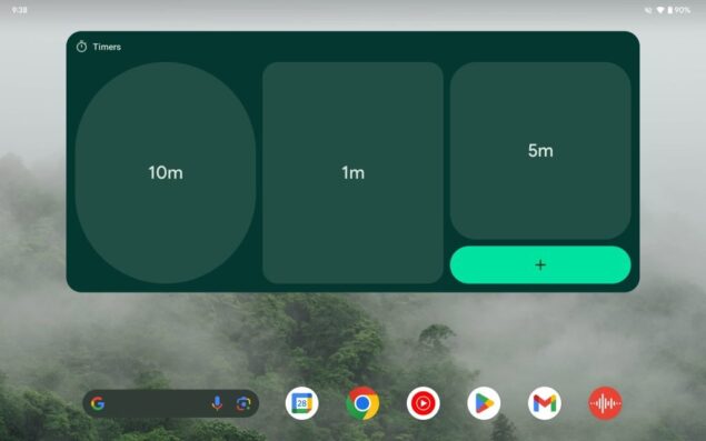 Google Orologio widget Timer