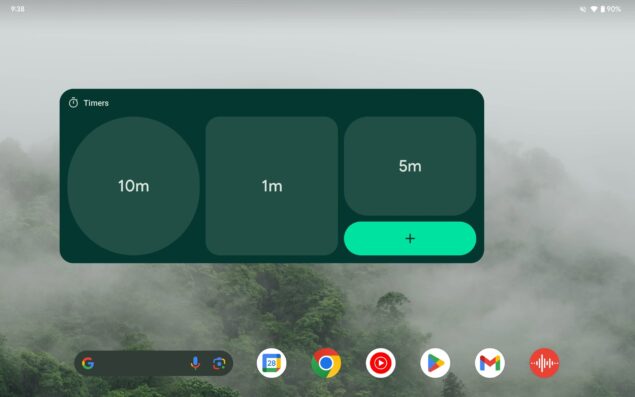 Google Orologio widget Timer