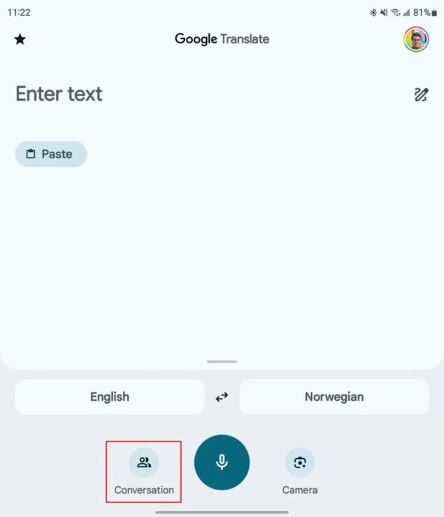 Google Traduttore modalità interprete smartphone pieghevoli
