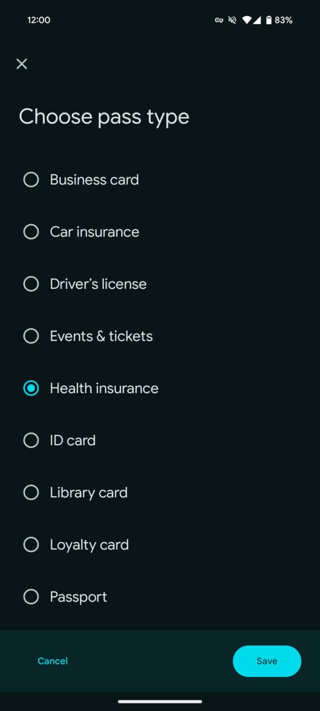 Google Wallet "Tutto il resto"